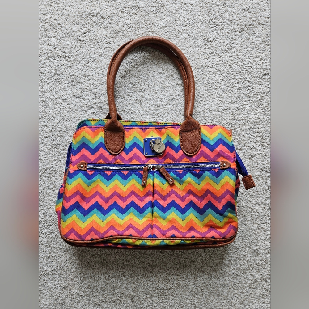MIMOSA Colorful Chevron Purse